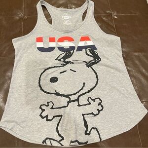 Kohls Peanuts Snoopy USA Tank Top